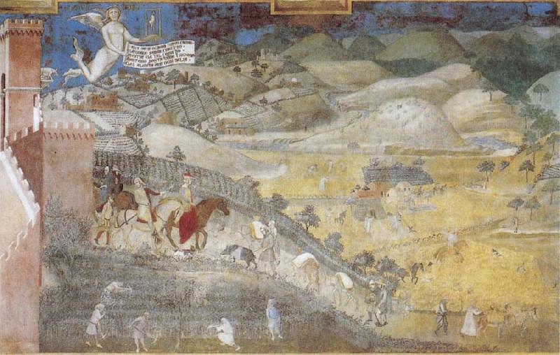 Ambrogio Lorenzetti Life in the Country Germany oil painting art